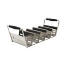 Le Griddle Bun and Taco Warming Rack Set of 2 - Stainless Steel Racks with Heat-Resistant Rubber Handles, Holds 5 Tacos Per Rack | LGTR