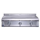 Le Griddle Pro Series 105 Natural Gas Built-In Griddle - 6mm Cooking Plate, 27,000 BTU Triple U-Shape Burners, 304 Stainless Steel, Indoor/Commercial Use | OML105P6