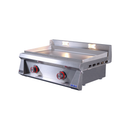 Le Griddle Pro Series 75 Natural Gas Built-In Griddle - 6mm Cooking Plate, 18,000 BTU Dual U-Shape Burners, 304 Stainless Steel, Indoor/Commercial Use | OML75P6