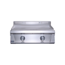 Le Griddle Pro Series 75 Natural Gas Built-In Griddle - 6mm Cooking Plate, 18,000 BTU Dual U-Shape Burners, 304 Stainless Steel, Indoor/Commercial Use | OML75P6