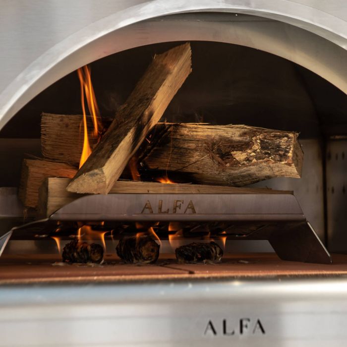ALFA Alfa 4 Pizze 31-Inch Outdoor Countertop Wood-Fired Pizza Oven - Copper