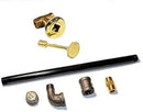 HPC - HPC Fire Straight Black Steel Gas Log Lighter Brass Valve Kit (SV17PBN), 17-Inch, Natural Gas - SV17PBN