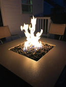 HPC - HPC Fire Push Button Flame Sensing Gas Fire Pit Kit (TOR-FPPK30-SQ-FLEX-NG), 30x30 Pan, 24" Torpedo Burner, Natural Gas - TOR-FPPK30-SQ-FLEX-NG