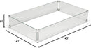 HPC - HPC Fire Rectangle Fire Pit Glass Wind Guard (WG43X21-RECT), 43x21-Inch - WG43X21-RECT