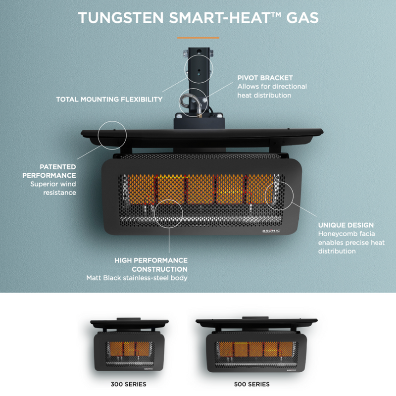 Bromic Tungsten 300 Smart-Heat Gas 3 Burner Patio Heater, Natural Gas, 26000 BTU - BH0210001-1