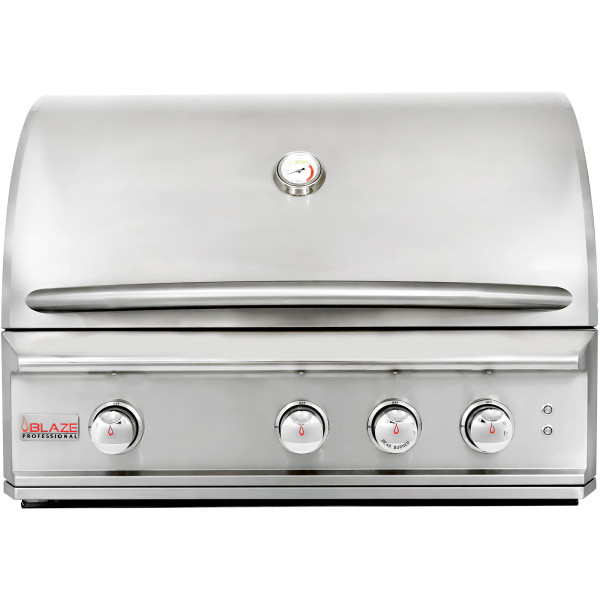 Blaze Professional LUX 34-Inch 3-Burner Built-in Natural Gas Grill with Rear Infrared Burner - BLZ-3PRO-NG