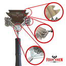 Four Oxen BBQ Bristle Free Grill Brush and Scraper  – 16.5” Stainless Steel Brush