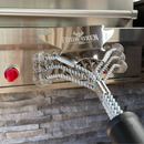 Four Oxen BBQ Bristle Free Grill Brush and Scraper  – 16.5” Stainless Steel Brush