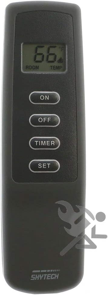 Skytech Fireplace Remote and Thermostat Control With Timer, Black - 1410T/LCD (SKY-1410T-LCD-A)