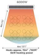 Bromic 56" Cobalt Electric Radiant Patio Heater 6000W Stainless Steel - BH0610004