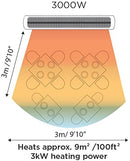 Bromic Heating 56" Tungsten Smart-Heat Electric 3000W Radiant Infrared Patio Heater - BH0420031