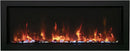 Amantii BI-40-XTRASLIM Panorama 40-Inch Extra Slim Built-in Electric Fireplace, Black Steel