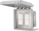 Infratech Duplex Stack Switch Dual Flush Mount Controller with Weatherproof Cover - 14-4315