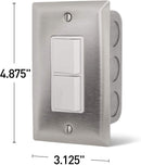 Infratech Duplex Stack Switch Single Wall Plate Controller - 14-4300