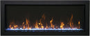 Amantii BI-40-XTRASLIM Panorama 40-Inch Extra Slim Built-in Electric Fireplace, Black Steel