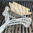 Four Oxen BBQ Bristle Free Grill Brush and Scraper  – 16.5” Stainless Steel Brush