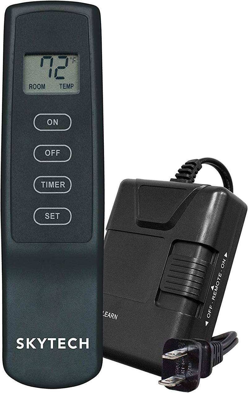 Skytech Fireplace Remote and Thermostat Control With Timer, Black - 1410T/LCD (SKY-1410T-LCD-A)