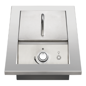 Napoleon Built-In 700 Series Single Range Burner With Stainless Steel Cover, Natural Gas, Stainless Steel, 10-Inch Drop-in Burner - BIB10RTNSS