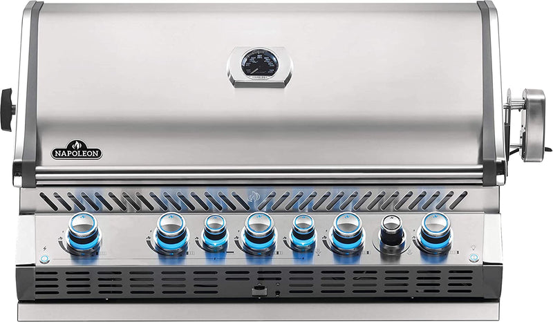 Napoleon Built-in Prestige PRO 665 RB Natural Gas Grill Head, 625 sq.in. + Infrared Infrared Rear Burner, Stainless Steel - BIPRO665RBNSS-3