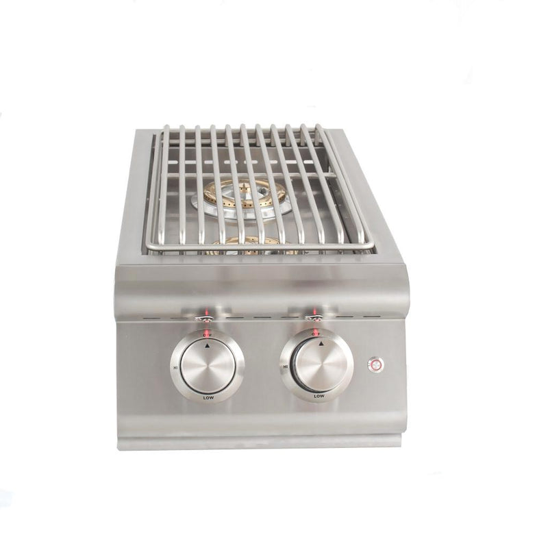 Blaze 13" Built-In Outdoor Double Side Burner with Drip Tray, Natural Gas - BLZ-SB2LTE-NG