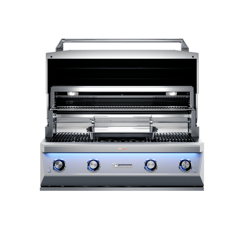 Twin Eagles 42-Inch Eagle One Built-In Gas Grill with Rotisserie and Infrared Sear Zone, TE1BQ42RS