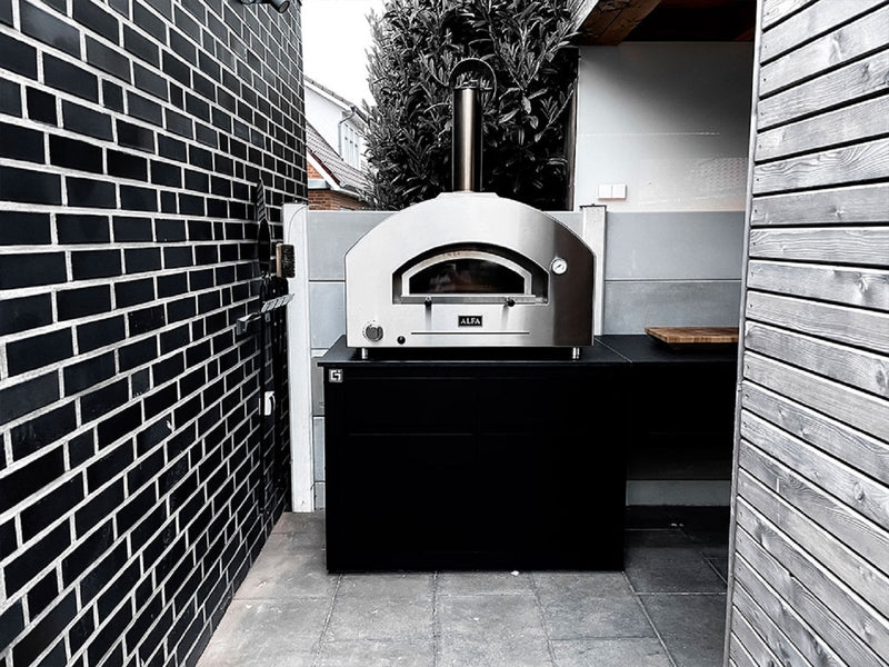 ALFA Futuro Gas Pizza Oven, Silver Black, FXFT-2P-MSB-U